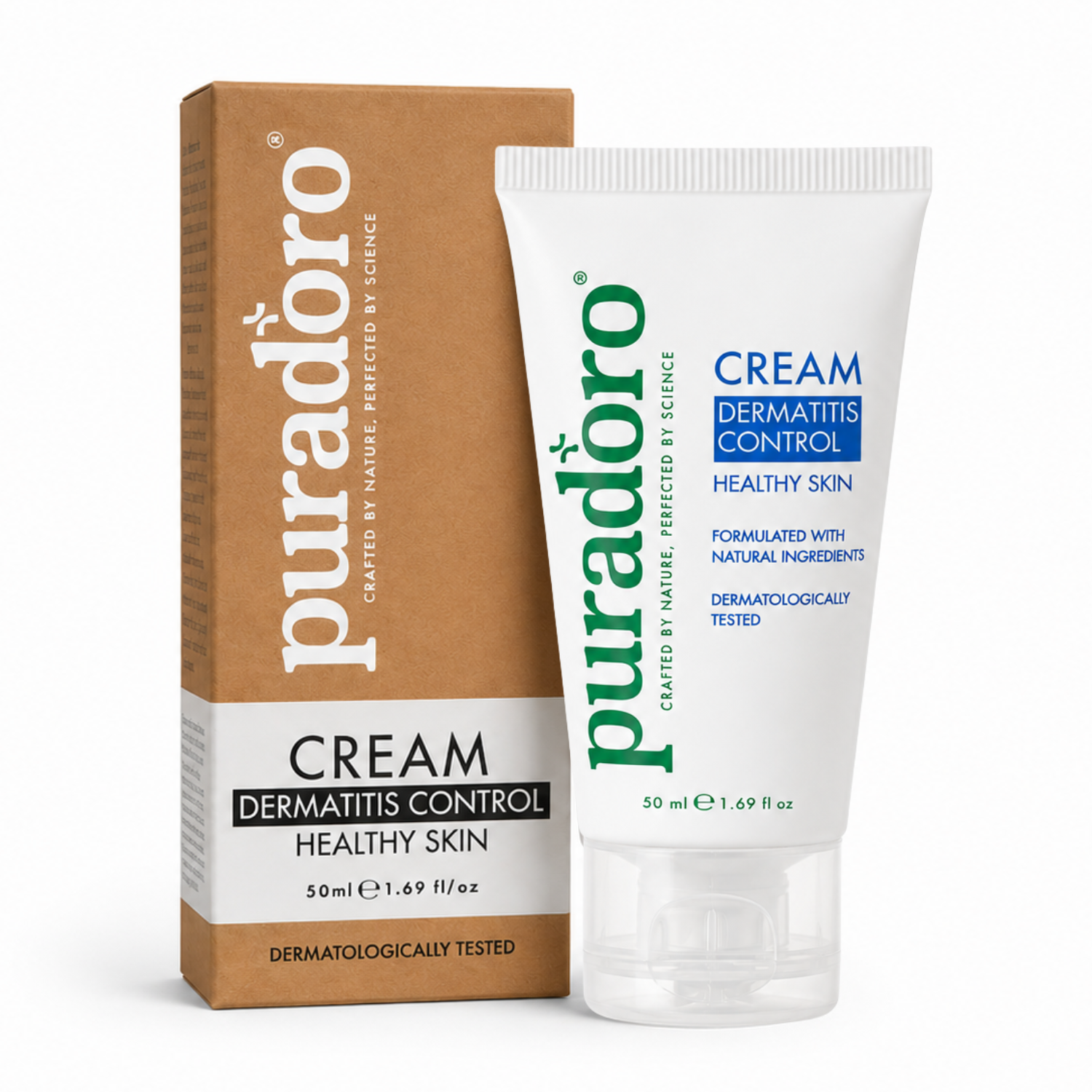 dermatitis cream puradoro Kremas nuo odos uždegimo & sveika oda – malšina niežėjimą, paraudimą ir pleiskanojimą 50ml - Image 1